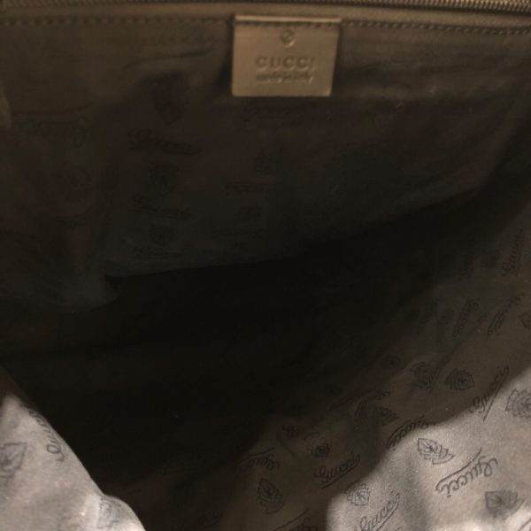 img 2064 GUCCI GG Imperime Black Backpack Daypack