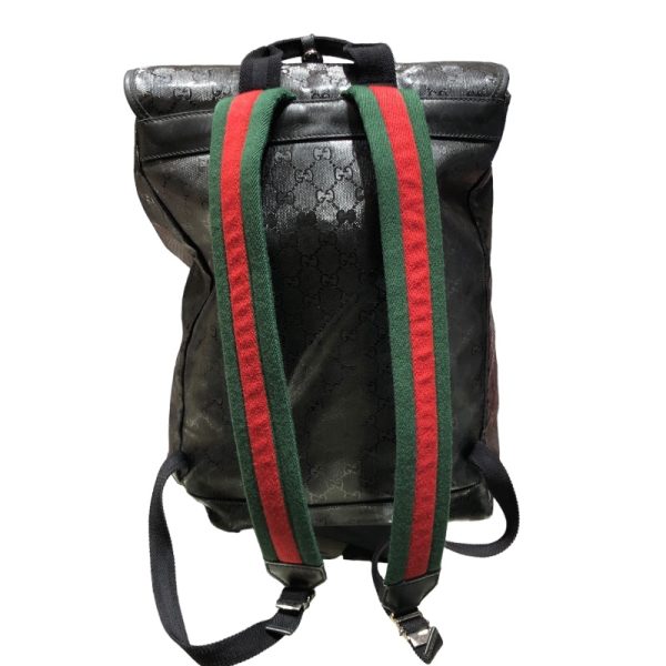 img 2069 GUCCI GG Imperime Black Backpack Daypack