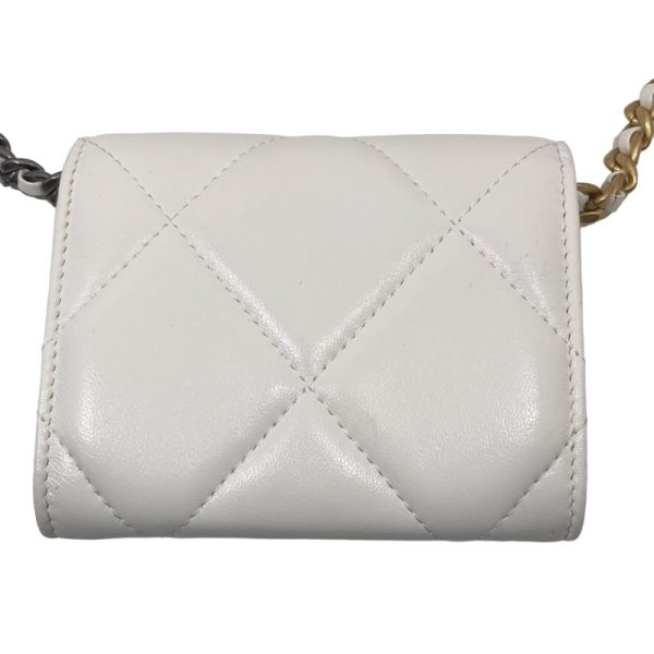 img 2192 CHANEL Flap Coin White Lambskin Shoulder Bag