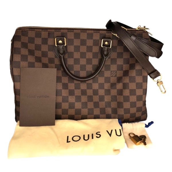 img 2402 LOUIS VUITTON Speedy Bandouliere 35 Damier Bag