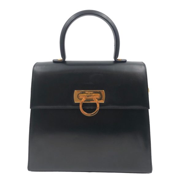 img 3380 Salvatore Ferragamo 2way handbag black handbag