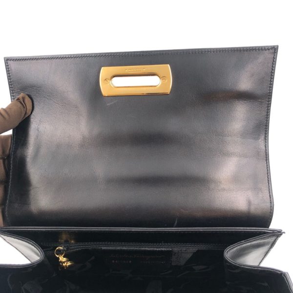 img 3387 Salvatore Ferragamo 2way handbag black handbag