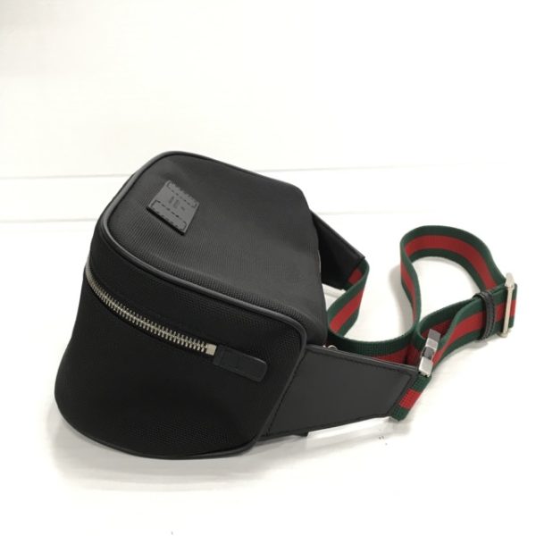 img 6606 GUCCI Sherry Line Techno Body Bag Waist Bag Black