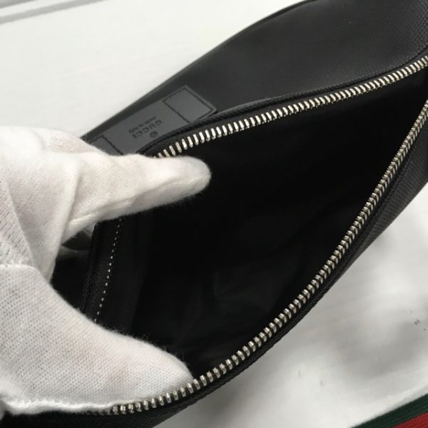 img 6610 GUCCI Sherry Line Techno Body Bag Waist Bag Black