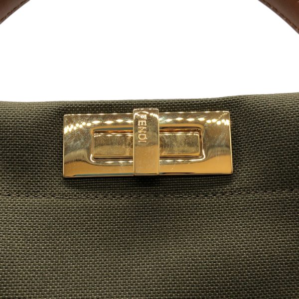 img 6642 FENDI Peekaboo Regular Pocket Khaki GD Handbag