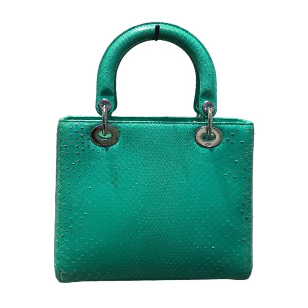 img 7004 Christian Dior Medium Green Python Shoulder Bag