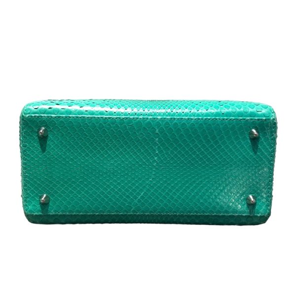 img 7005 Christian Dior Medium Green Python Shoulder Bag