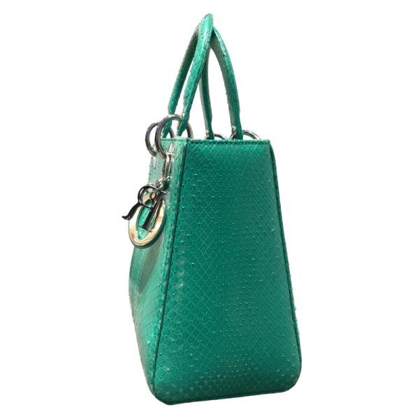 img 7010 Christian Dior Medium Green Python Shoulder Bag