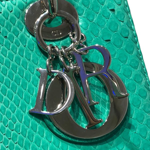 img 7011 Christian Dior Medium Green Python Shoulder Bag