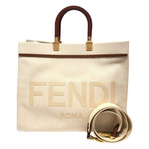 img 7395 FENDI Sunshine Tote Bag Medium White Tote Bag