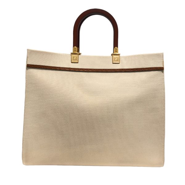 img 7400 FENDI Sunshine Tote Bag Medium White Tote Bag