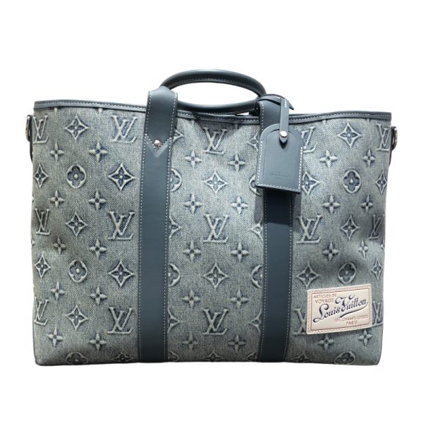 img 9199 LOUIS VUITTON Weekend Tote NM Monogram Denim Tote Bag