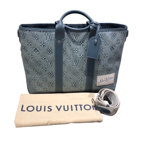 img 9207 LOUIS VUITTON Weekend Tote NM Monogram Denim Tote Bag