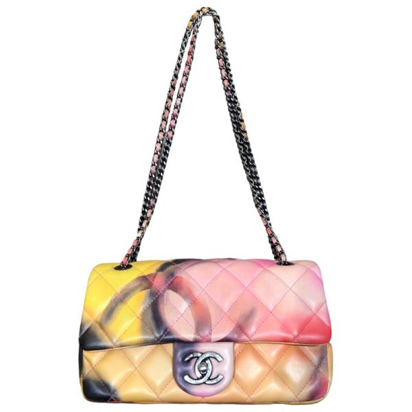 img 9400 CHANEL Mini Matelasse Chain Multicolor Lamb Shoulder Bag