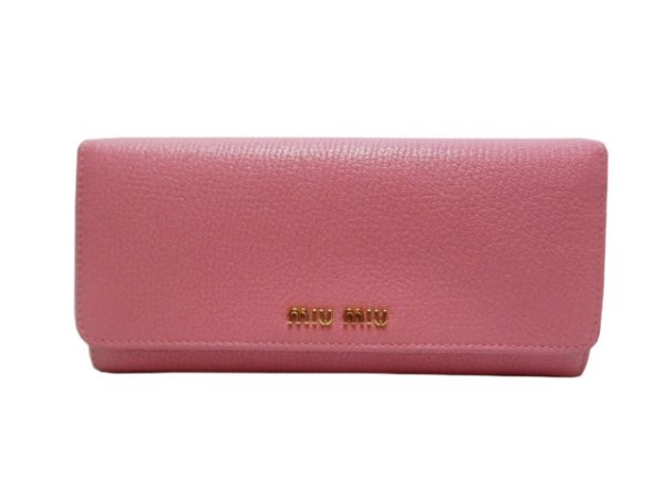 OLYMPUS DIGITAL CAMERA Miu Miu Madras long wallet ROSA MUGHET