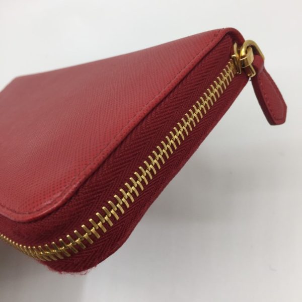 imgrc0078705162 PRADA Round Zipper Long Wallet Red