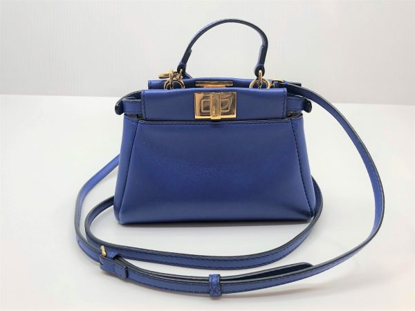 imgrc0079109634 FENDI 2WAY Micro Peekaboo Shoulder Bag Blue