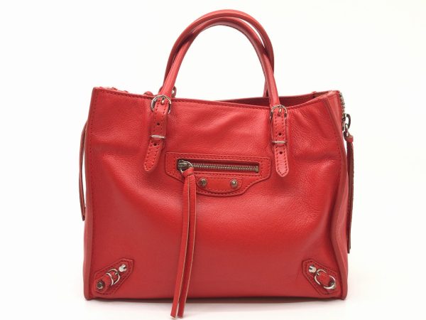 imgrc0079227597 Balenciaga Mini Paper 2WAY Bag Mirror Red