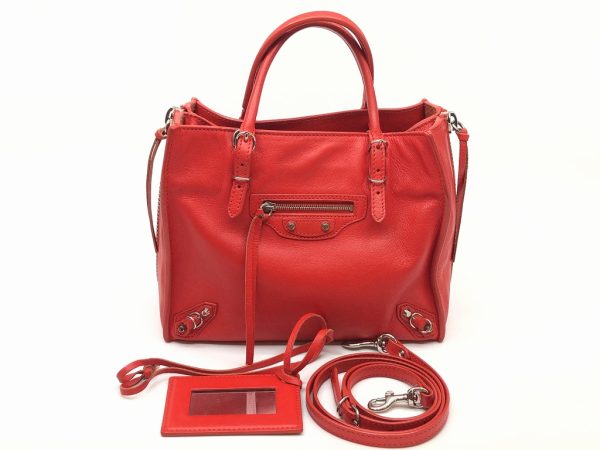 imgrc0079227603 Balenciaga Mini Paper 2WAY Bag Mirror Red