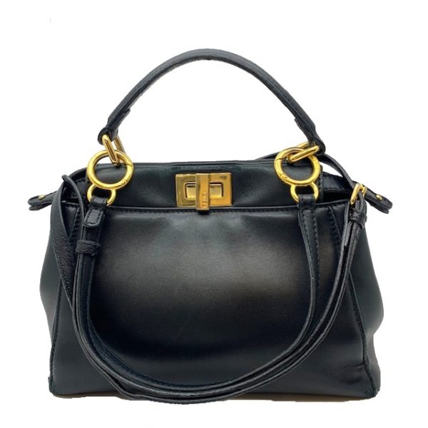 imgrc0079479480 FENDI Mini Peekaboo 2WAY Shoulder Handbag Black