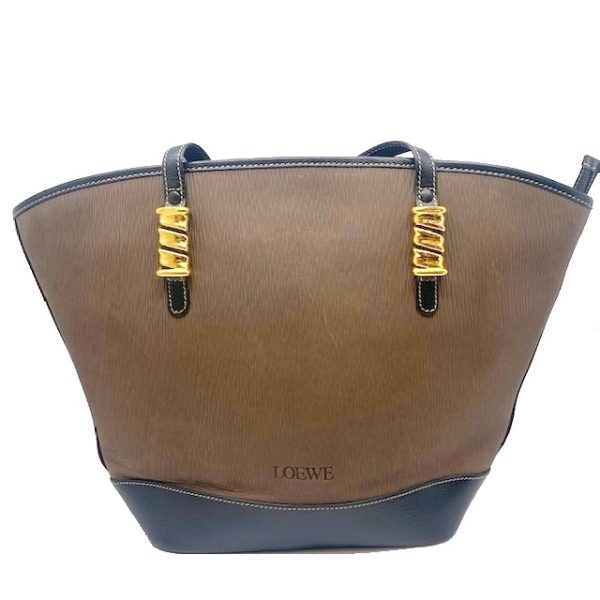 imgrc0080441893 Loewe Twist Shoulder Bag Leather Brown Black