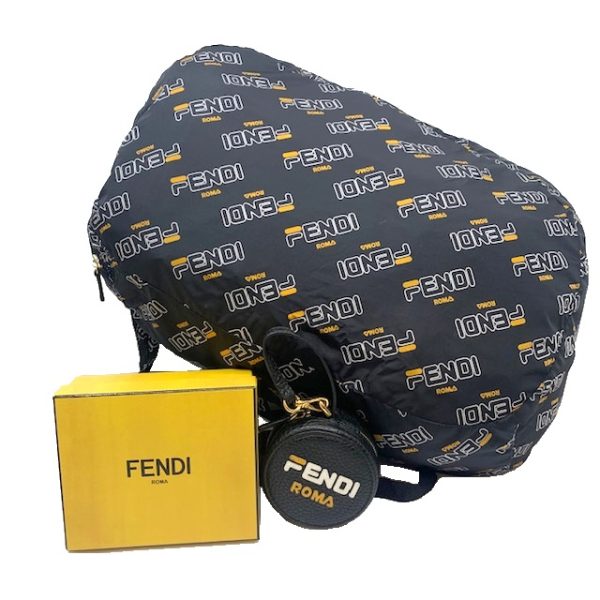 imgrc0080471014 FENDI Mania Eco Backpack Rucksack Black