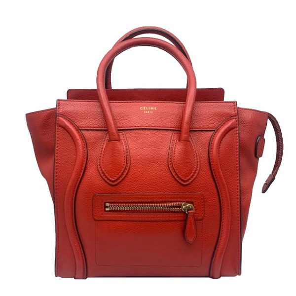 imgrc0080636700 CELINE Luggage Micro Handbag Red