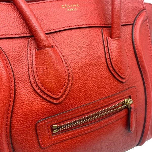 imgrc0080636709 CELINE Luggage Micro Handbag Red