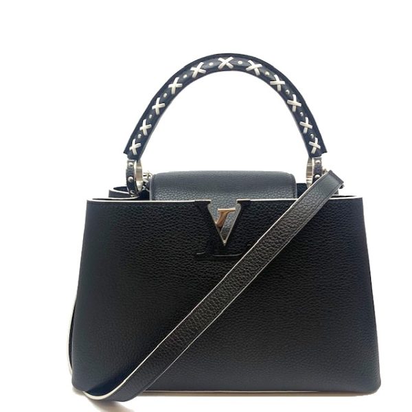 imgrc0080673949 Louis Vuitton Capucines PM Handbag Taurillon Leather Black