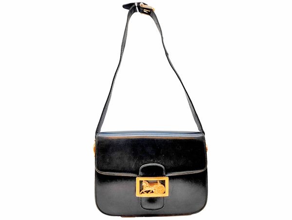 imgrc0080787093 CELINE Vintage Carriage Shoulder Bag Black