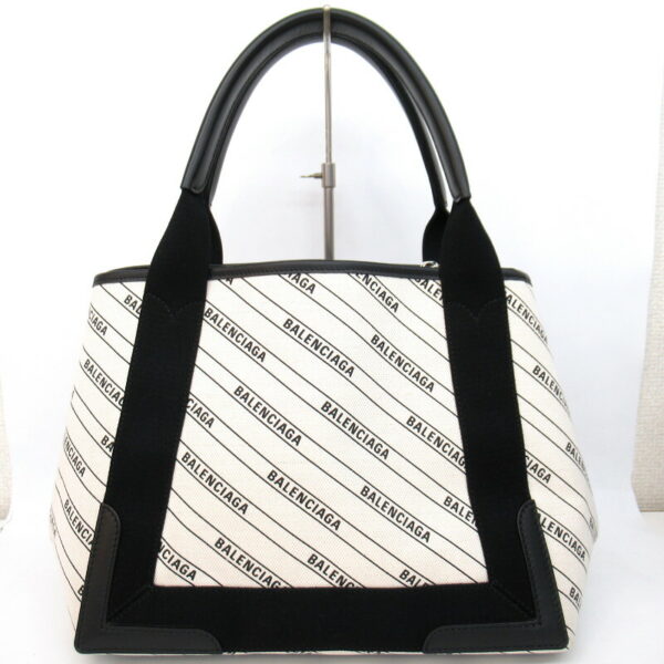 imgrc0080978153 Balenciaga Blue Cabas S Tote Bag White Black