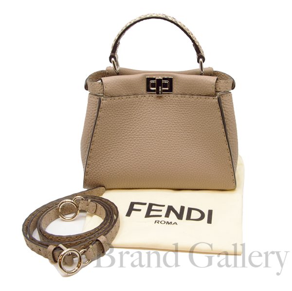 imgrc0081422236 FENDI Mini Peekaboo Selleria Python