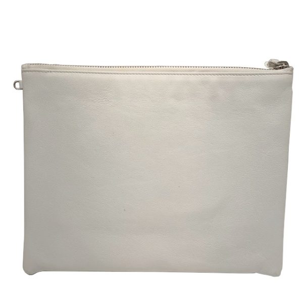 imgrc0081596145 Christian Dior Clutch Bag Pouch Leather White