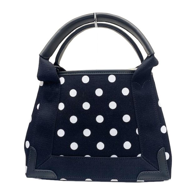 imgrc0081630222 BALENCIAGA Navy Hippo XS 2WAY Shoulder Bag Dot Black White