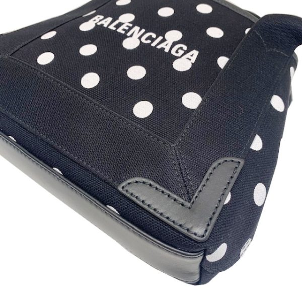 imgrc0081630224 BALENCIAGA Navy Hippo XS 2WAY Shoulder Bag Dot Black White