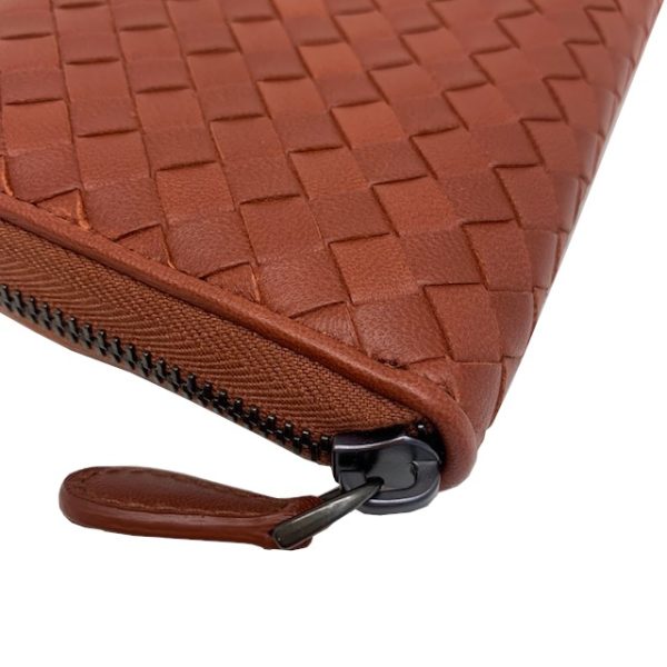 imgrc0081659491 Bottega Veneta Intrecciato Round Zipper Long Wallet Brown