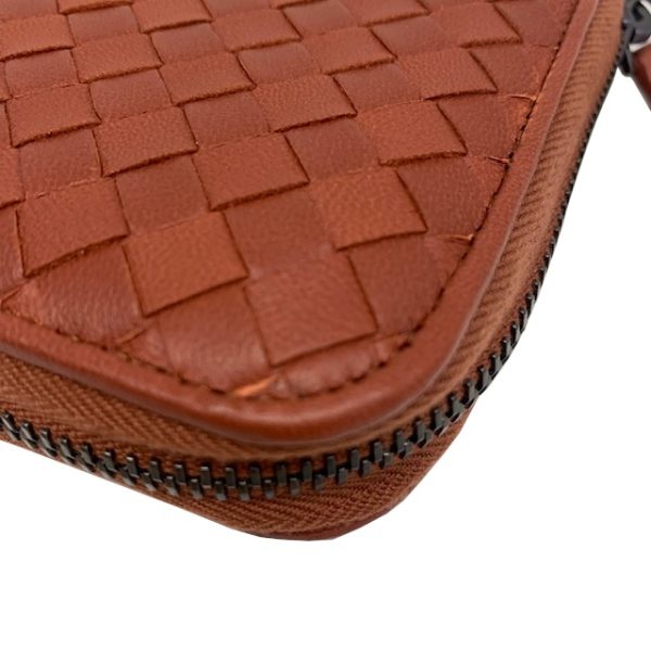 imgrc0081659492 Bottega Veneta Intrecciato Round Zipper Long Wallet Brown