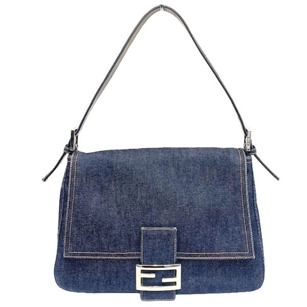 imgrc0081738270 FENDI Mamma Bucket Shoulder Bag Denim Blue