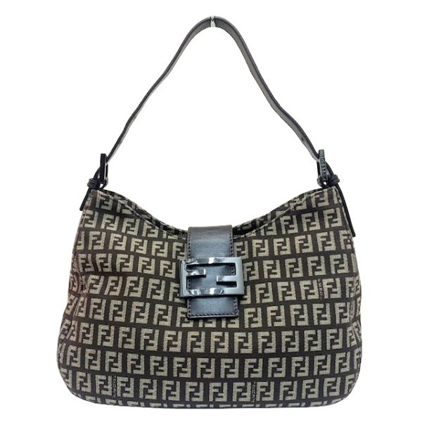 imgrc0082109911 FENDI Zucchino One Shoulder Bag Beige Brown