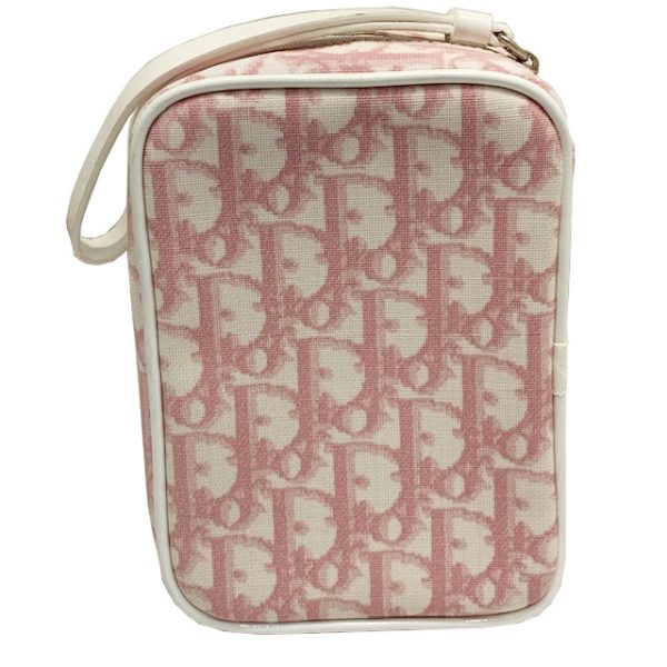 imgrc0082606885 Dior Trotter Pouch Handbag PVC Pink White