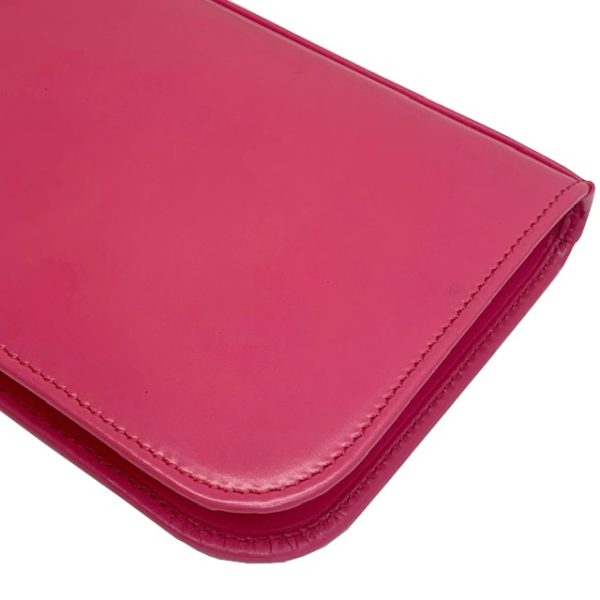 imgrc0082783776 Saint Laurent Round Zipper Leather Long Wallet Pink