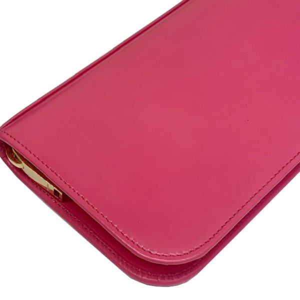 imgrc0082783777 Saint Laurent Round Zipper Leather Long Wallet Pink