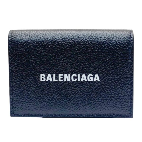 imgrc0082783791 BALENCIAGA Trifold Wallet Logo Leather Black