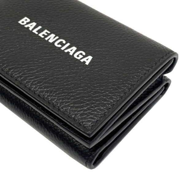 imgrc0082783794 BALENCIAGA Trifold Wallet Logo Leather Black