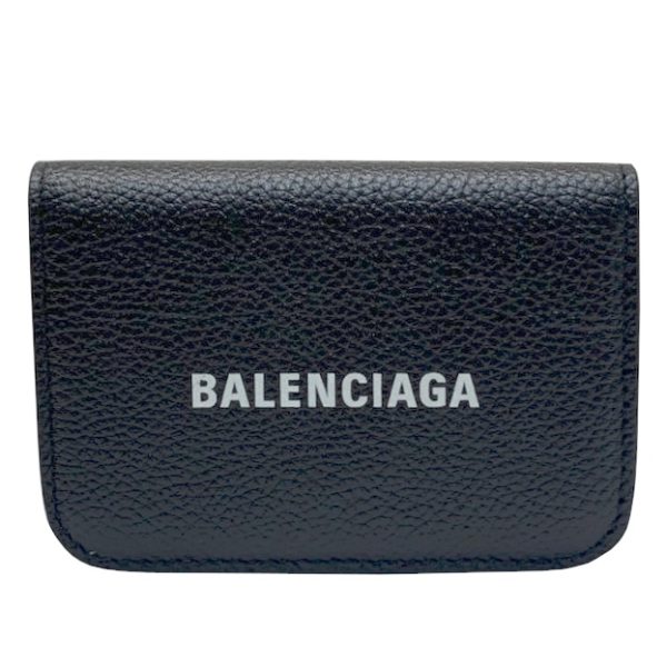 imgrc0082783812 BALENCIAGA Trifold Wallet Logo Calf Black