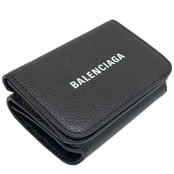 imgrc0082783814 BALENCIAGA Trifold Wallet Logo Calf Black