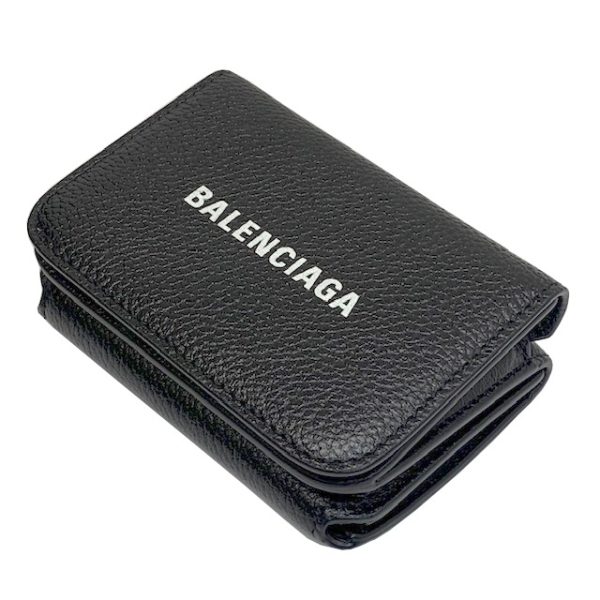 imgrc0082783815 BALENCIAGA Trifold Wallet Logo Calf Black