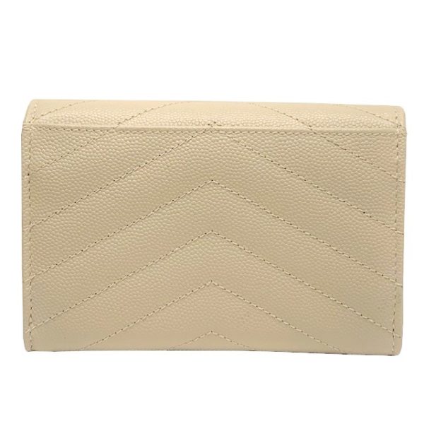 imgrc0082783878 Saint Laurent Coin Case Leather Mini Wallet Ivory