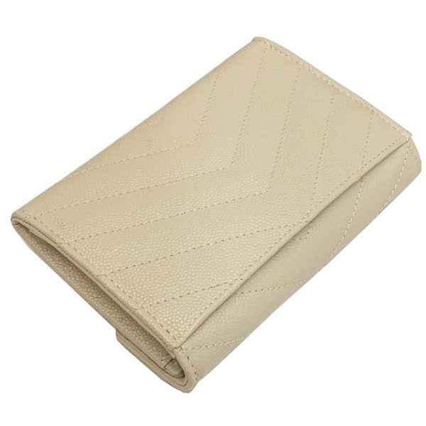 imgrc0082783882 Saint Laurent Coin Case Leather Mini Wallet Ivory