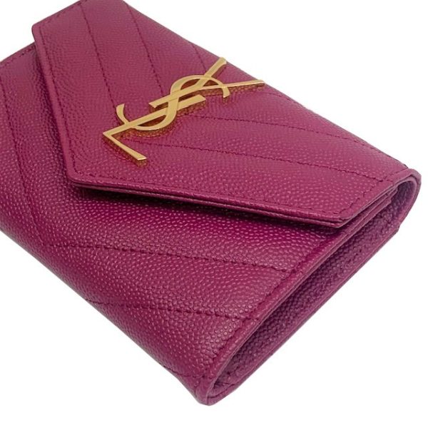 imgrc0082783895 Saint Laurent Coin Case Leather Mini Wallet Purple